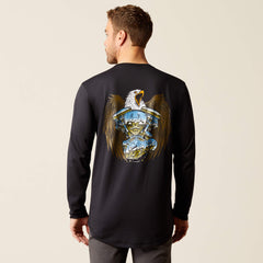 Ariat Rebar Workman Chrome Moto Eagle T-Shirt Men