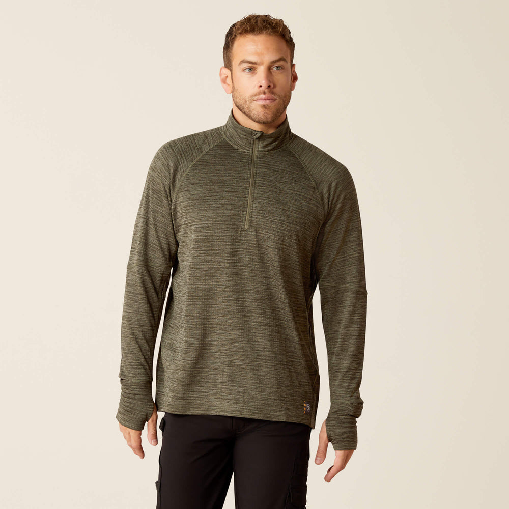 Ariat Rebar Gridwork Baselayer 1/4 Zip T-Shirt Men
