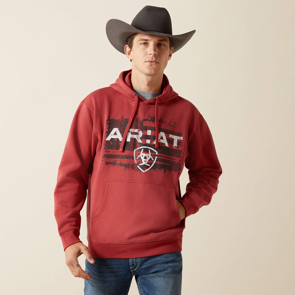 Ariat Ariat Liquid Stamp Flag Hoodie Men