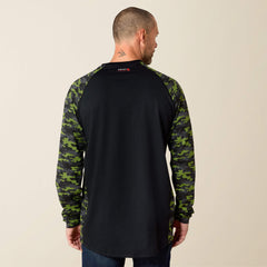 Ariat FR AC Stretch Camo Baseball T-Shirt Men