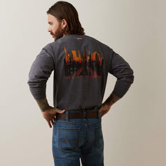 Ariat FR Air Refinery Row Graphic Henley Top Men