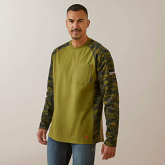 Ariat FR AC Stretch Camo Baseball T-Shirt Men