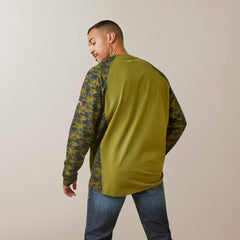 Ariat FR AC Stretch Camo Baseball T-Shirt Men