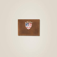 Ariat Flag Shield Bifold Wallet Men