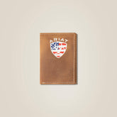 Ariat Flag Shield Trifold Wallet Men