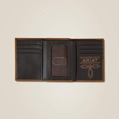 Ariat Flag Shield Trifold Wallet Men