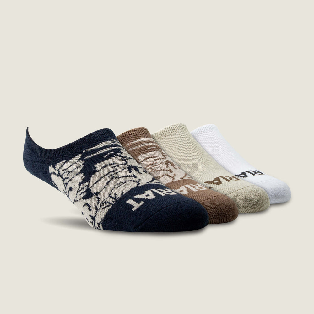 Ariat Hilo No Slip No Show Sock 4 Pair Multi Color Pack Men