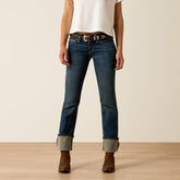 Ariat R.E.A.L. Mid Rise Stretch Icon Stackable Straight Leg Jean Women|Trends