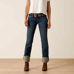 Ariat R.E.A.L. Mid Rise Stretch Icon Stackable Straight Leg Jean Women|Trends