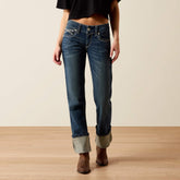 Ariat R.E.A.L. Mid Rise Stretch Ivy Stackable Straight Leg Jean Women|Trends