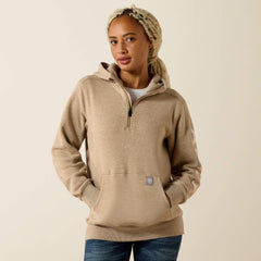 Ariat Rebar Lightweight Logo 1/2 Zip Hoodie Women