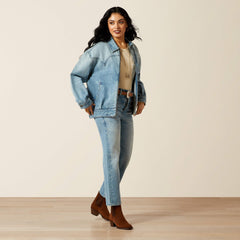 Ariat Cheyenne Denim Bomber Jacket Women|Trends