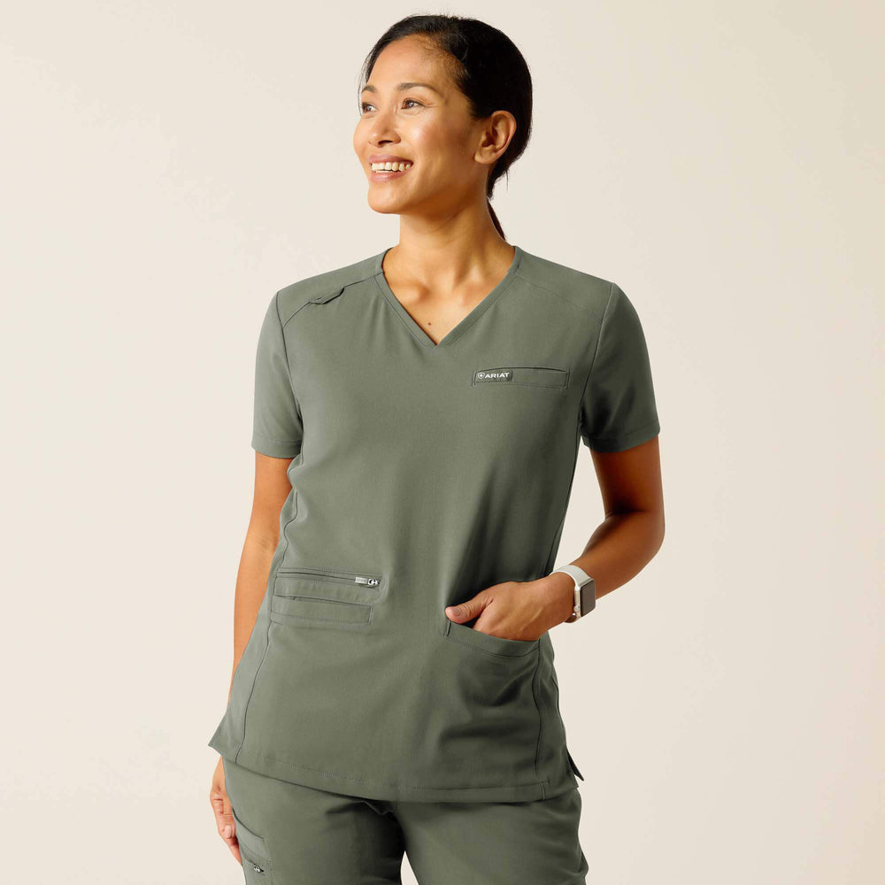 Ariat Clara 6 Pocket Scrub Top Women