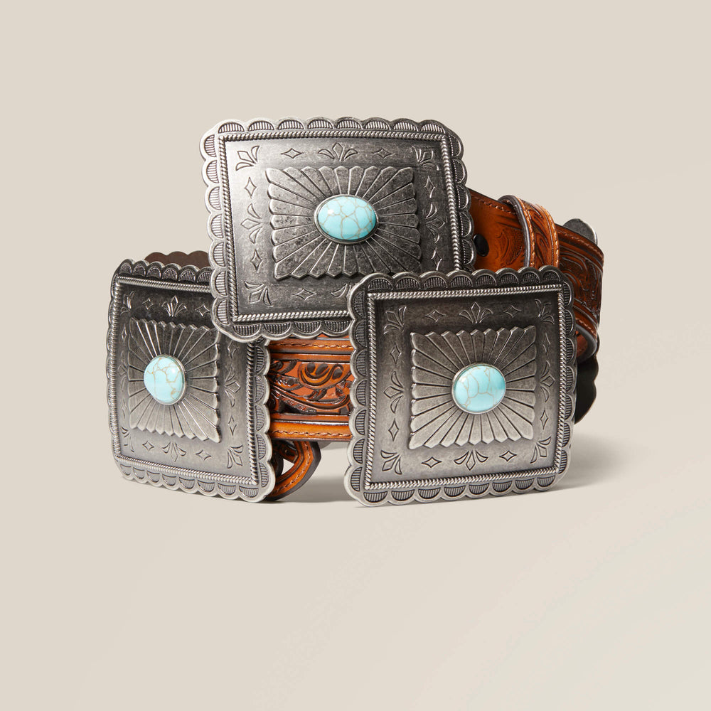 Ariat Turquoise Burst Concho Belt Women|Trends
