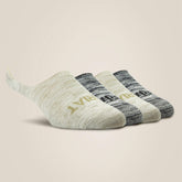 Ariat No Slip No Show Sock 4 Pair Multi Color Pack Women