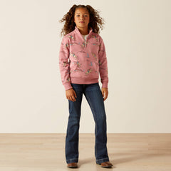 Ariat Bronc Scene 1/4 Zip Sweatshirt Kids