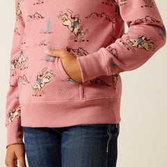 Ariat Bronc Scene 1/4 Zip Sweatshirt Kids