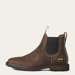 Ariat Groundbreaker Chelsea Wide Square Toe Waterproof Work Boot Men