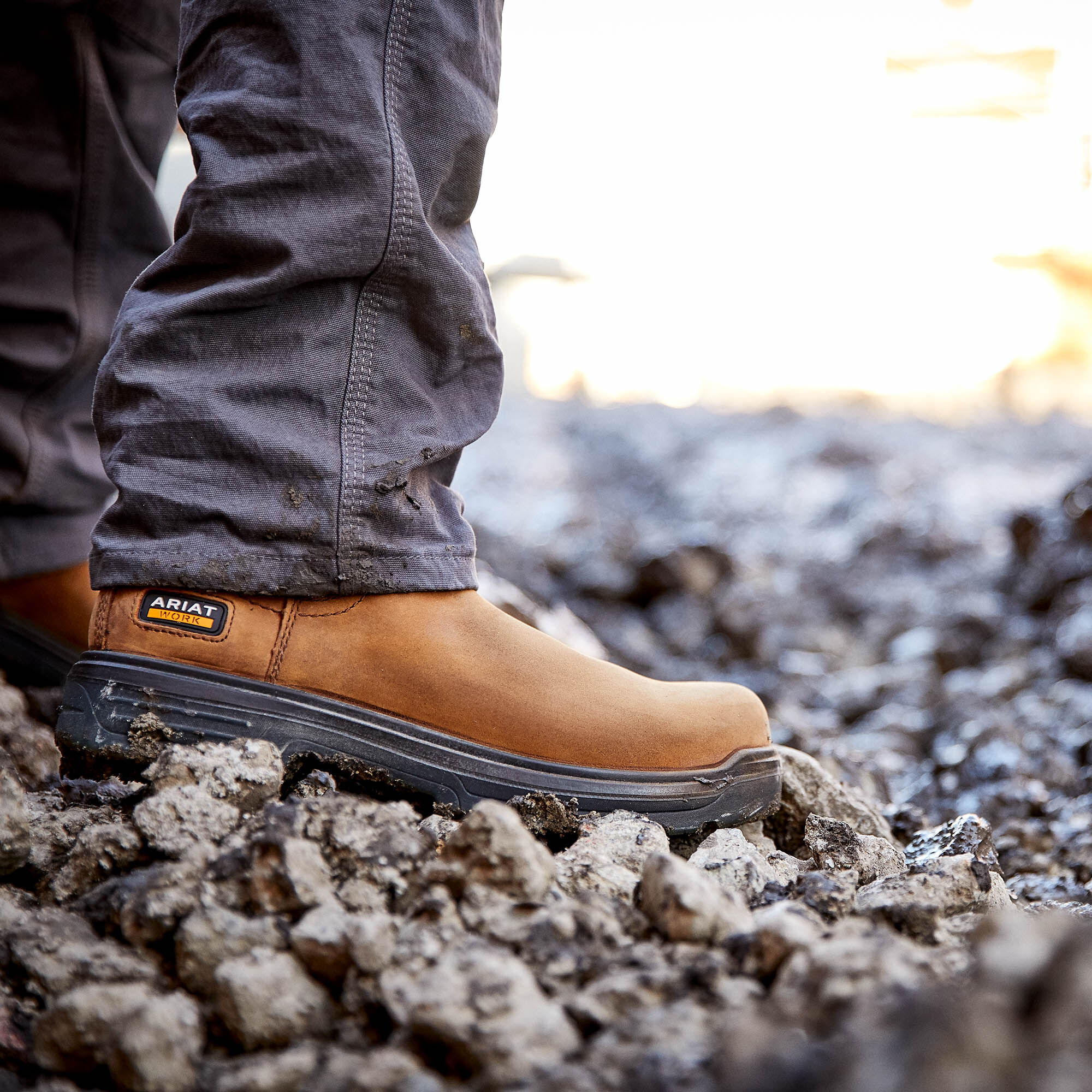 Ariat Turbo Chelsea Waterproof Carbon Toe Work Boot Men