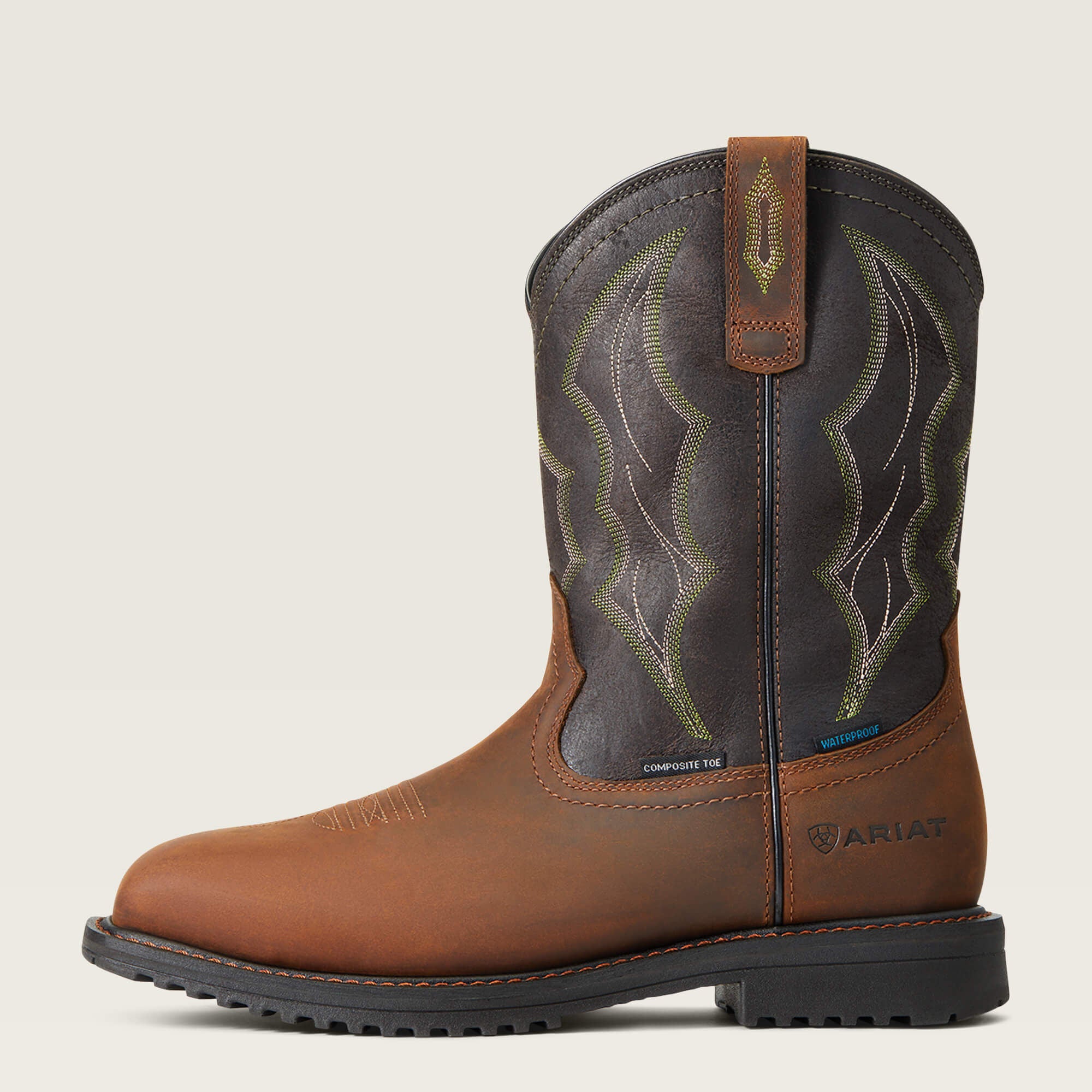 Ariat RigTek Wide Square Toe Waterproof Composite Toe Work Boot Men