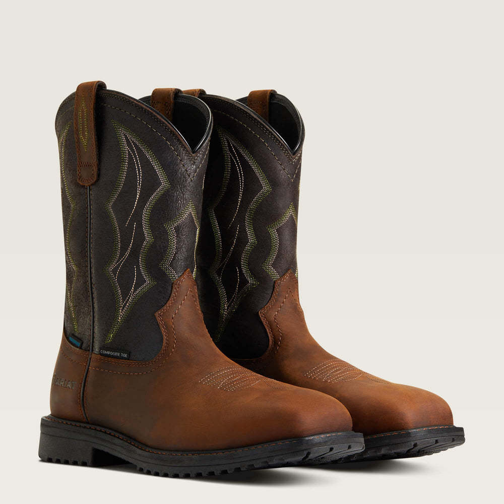 Ariat RigTek Wide Square Toe Waterproof Composite Toe Work Boot Men