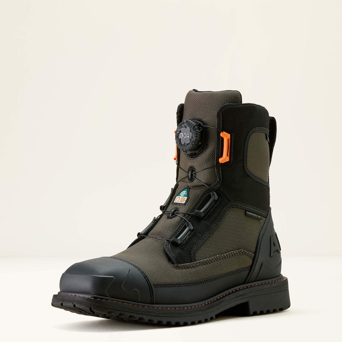 Ariat RigTEK Wildcat BOA 8" CSA Waterproof Wide Square Toe Composite Toe Work Boot Men