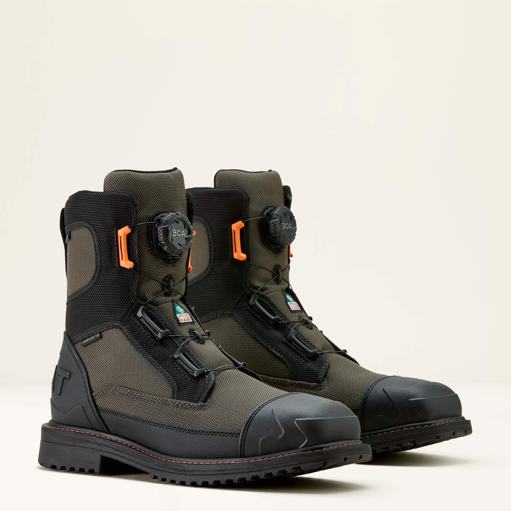 Ariat RigTEK Wildcat BOA 8" CSA Waterproof Wide Square Toe Composite Toe Work Boot Men