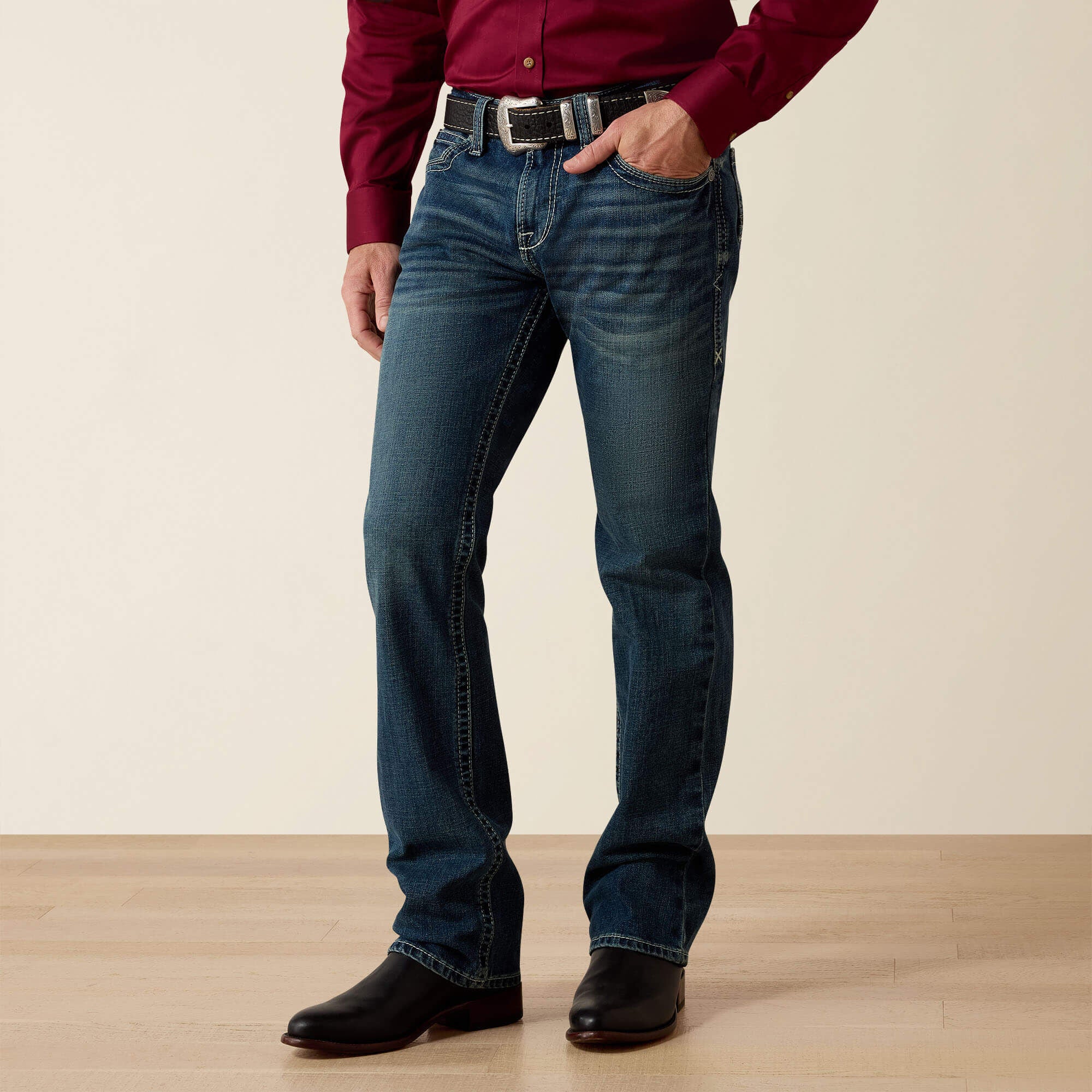 Ariat M7 Rocker Stretch Coltrane Stackable Straight Leg Jean Men|Trends