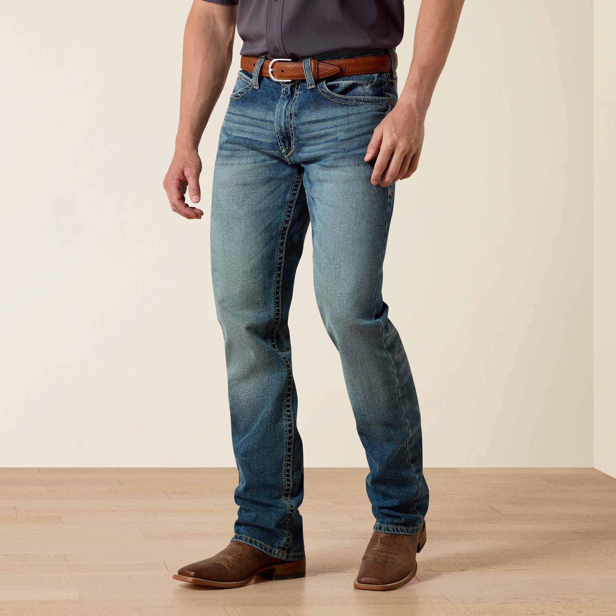 Ariat M4 Low Rise Stretch Shoreway Stackable Straight Leg Jean Men|Trends
