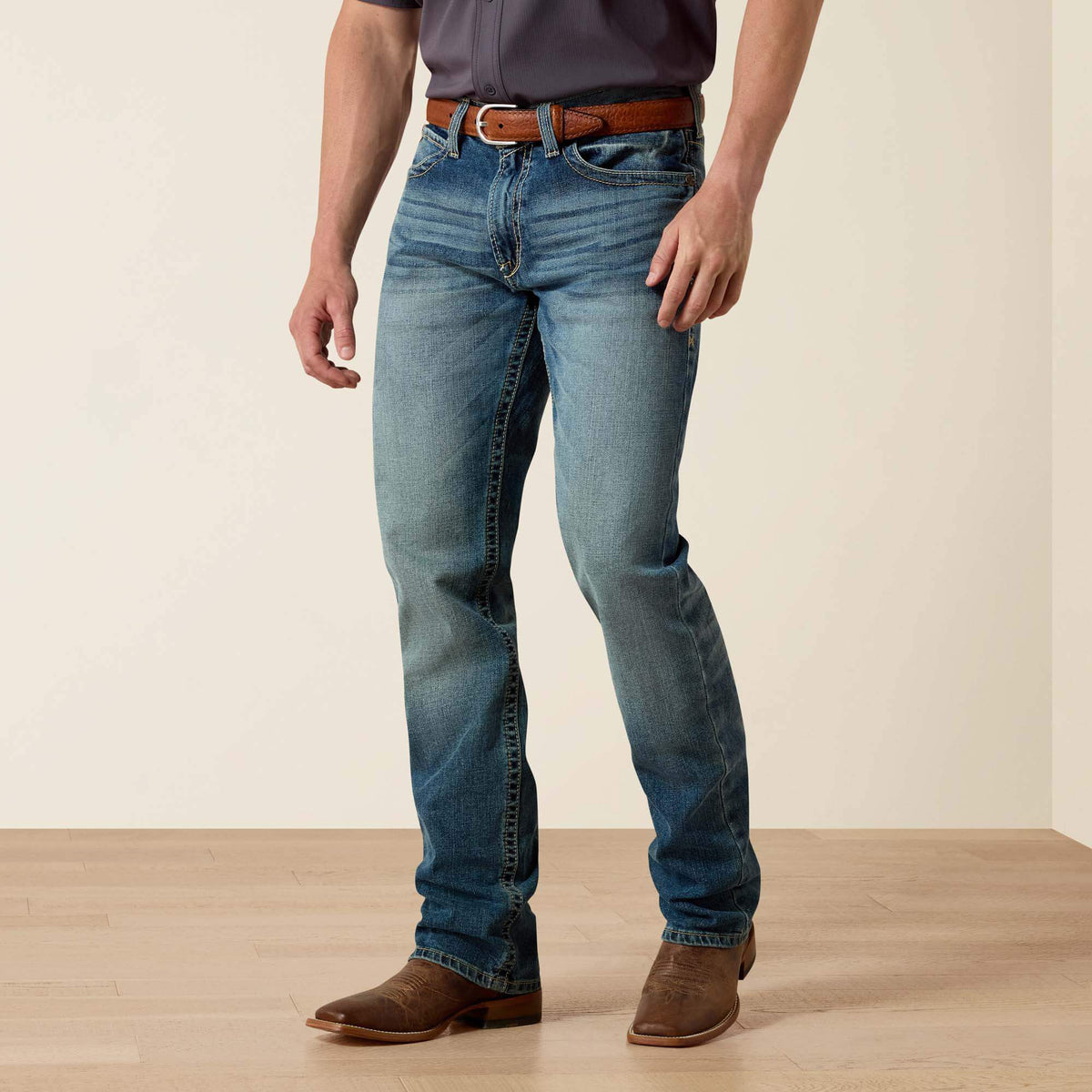 Ariat M4 Low Rise Stretch Shoreway Stackable Straight Leg Jean Men|Trends