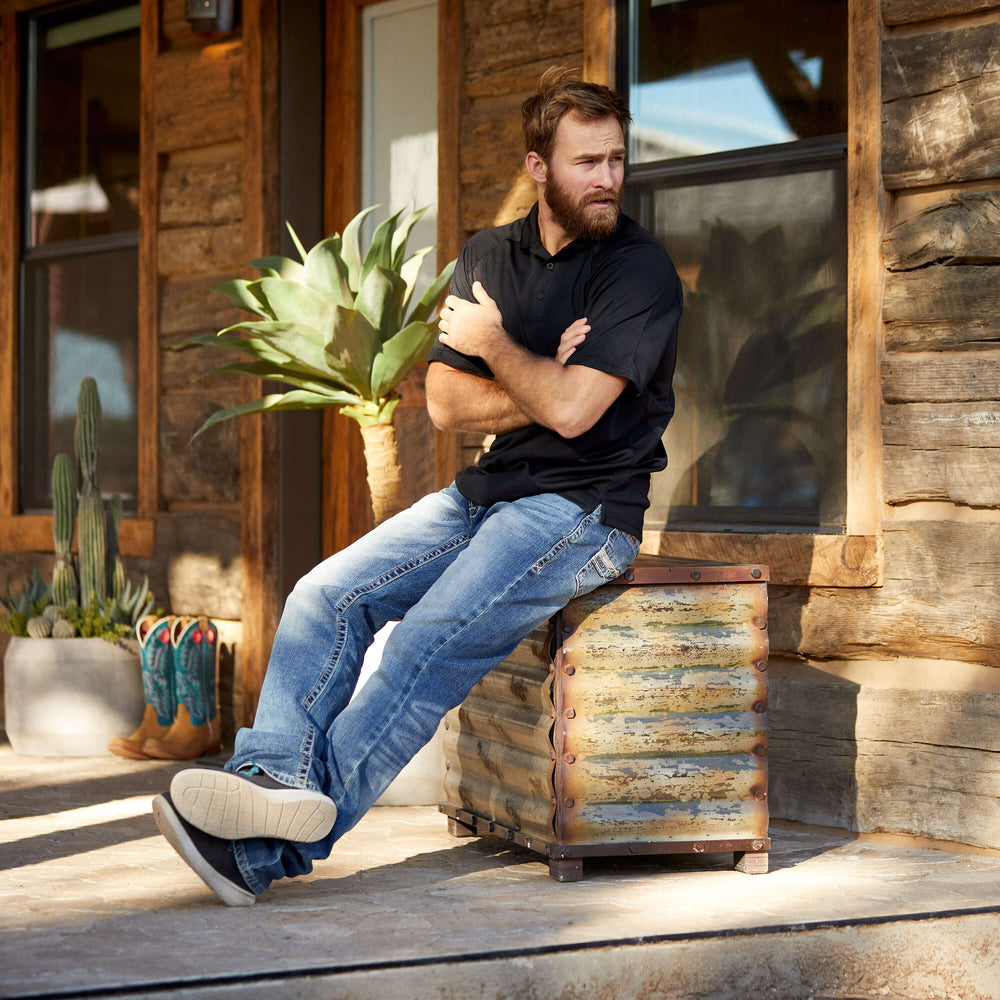 Ariat M4 Low Rise Stretch Shoreway Stackable Straight Leg Jean Men|Trends