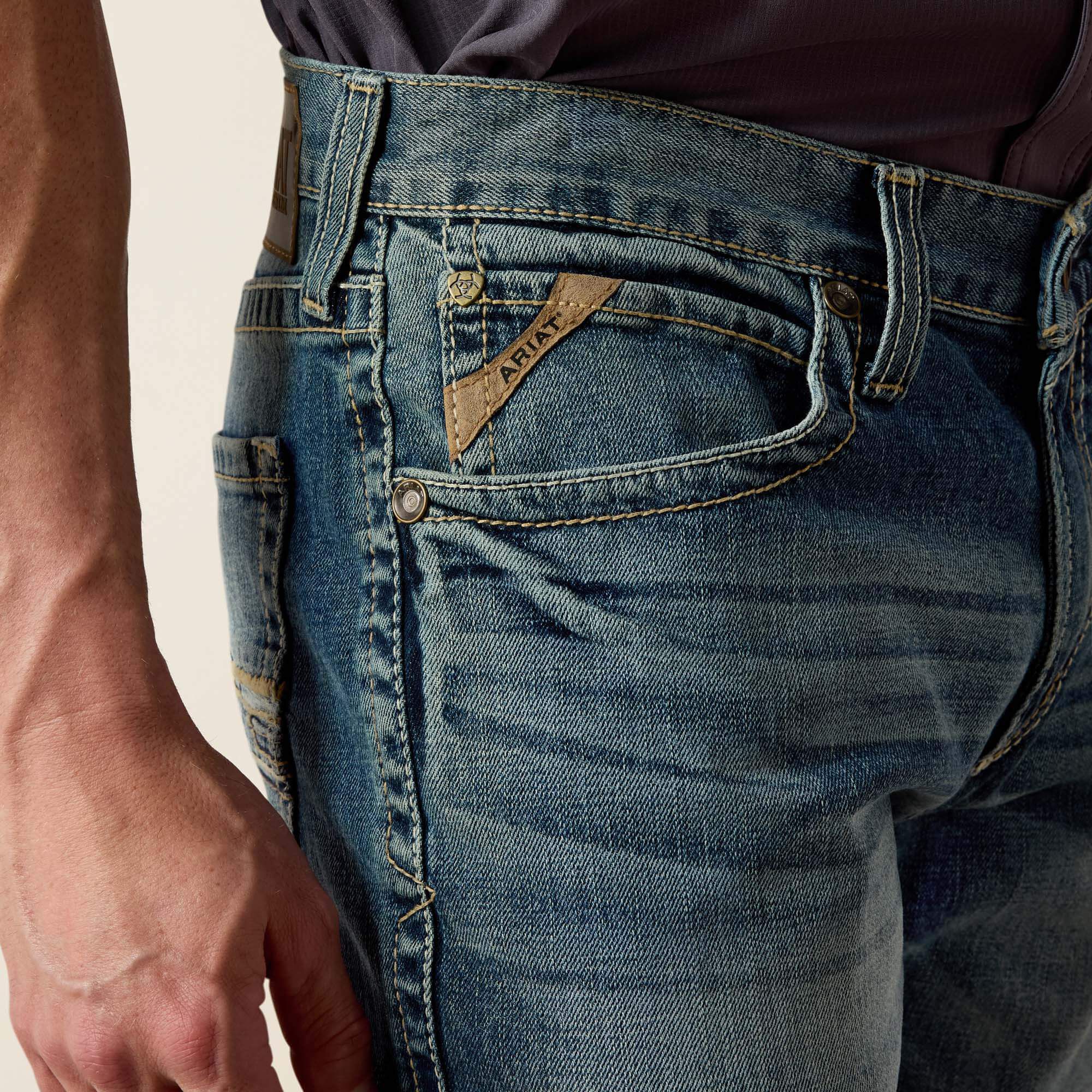 Ariat M4 Low Rise Stretch Shoreway Stackable Straight Leg Jean Men|Trends