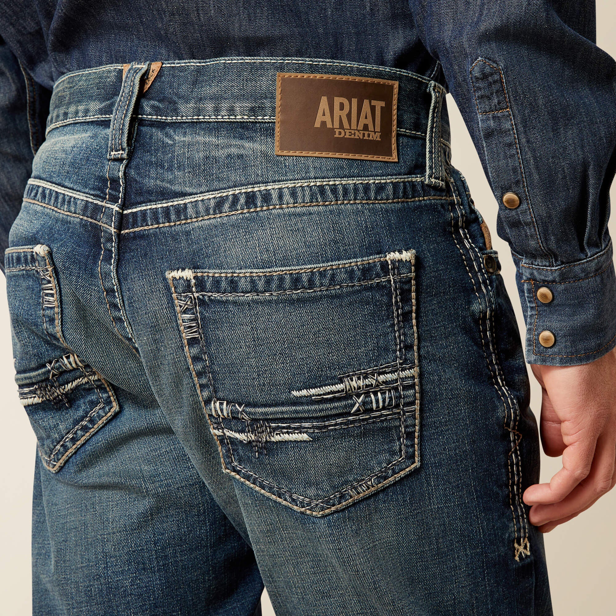 Ariat M5 Slim Stretch Adkins Stackable Straight Leg Jean Men|Trends