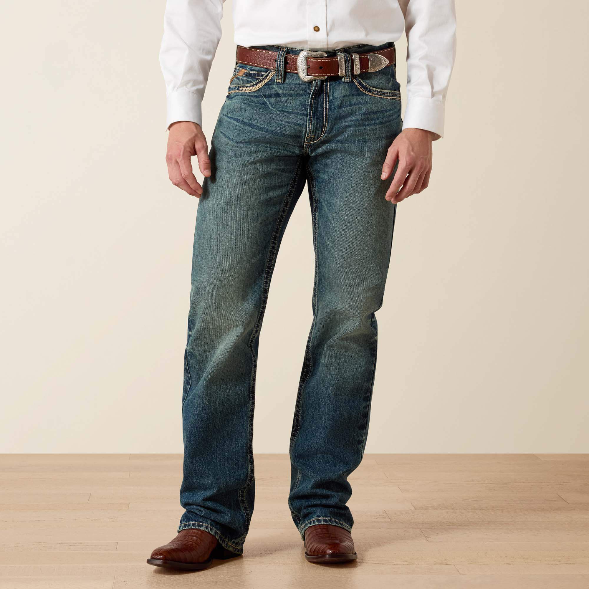 Ariat M5 Slim Gambler Stackable Straight Leg Jean Men|Trends