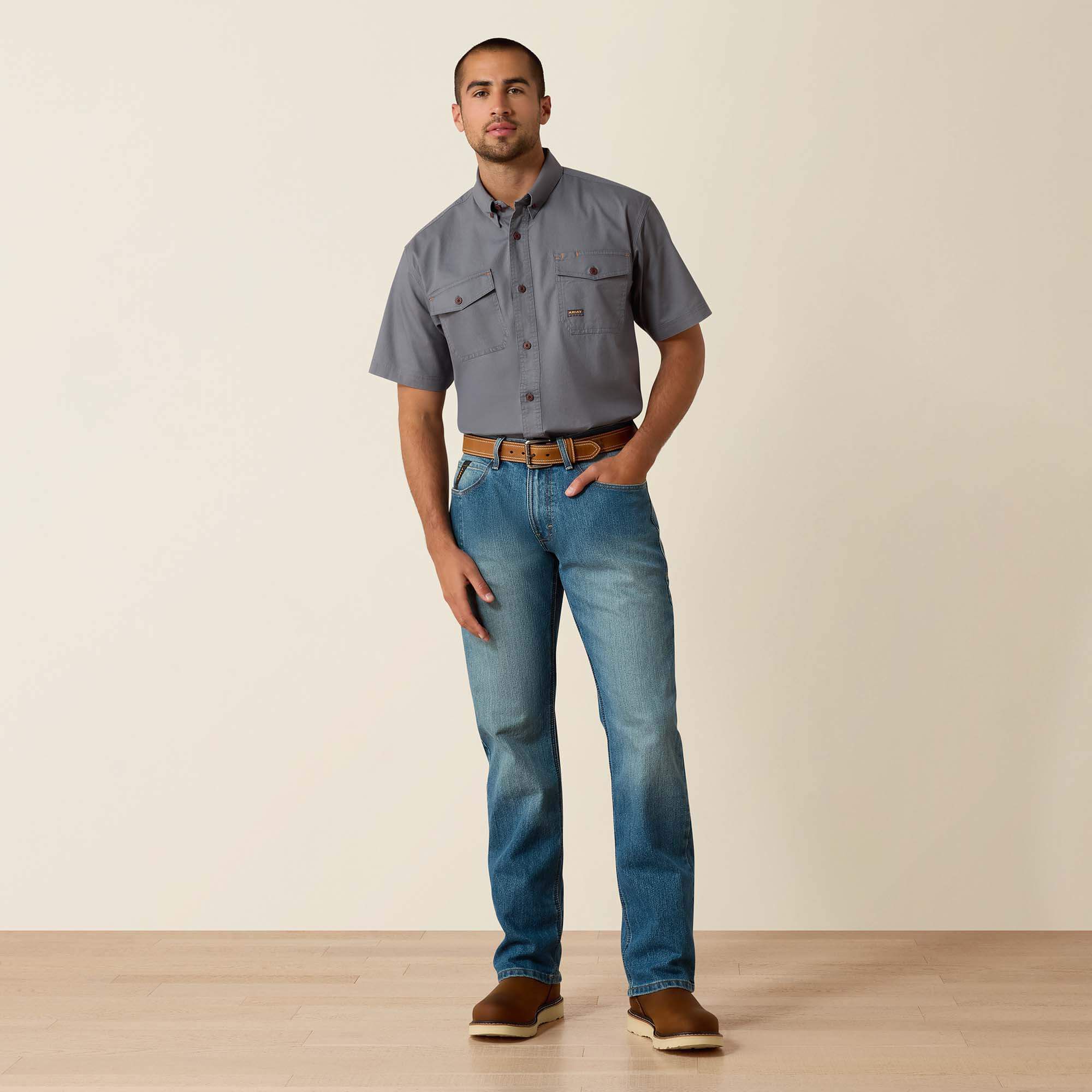 Ariat Rebar M5 DuraStretch Basic Stackable Straight Leg Jean Men