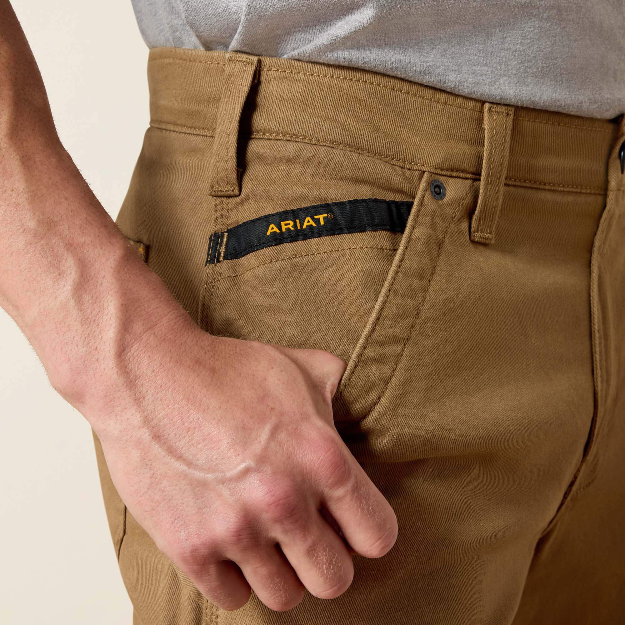 Ariat Rebar M4 Relaxed DuraStretch Washed Twill Dungaree Boot Cut Pant Men