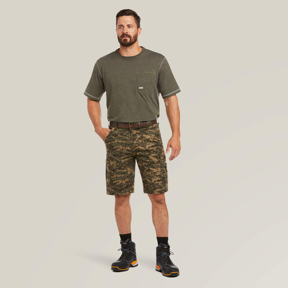 Ariat Rebar DuraStretch Made Tough Cargo 11" Short Men