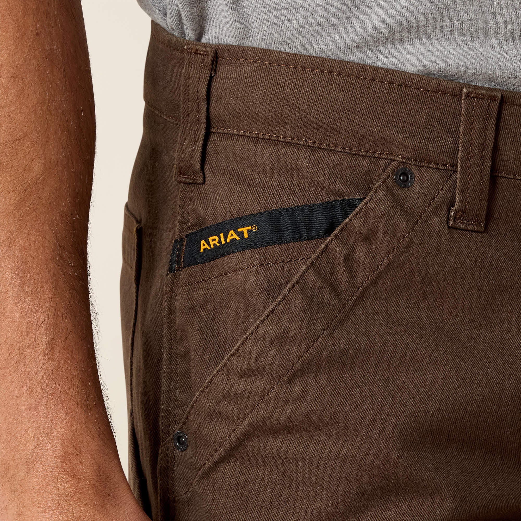 Ariat Rebar M5 Straight DuraStretch Washed Twill Dungaree Straight Leg Pant Men