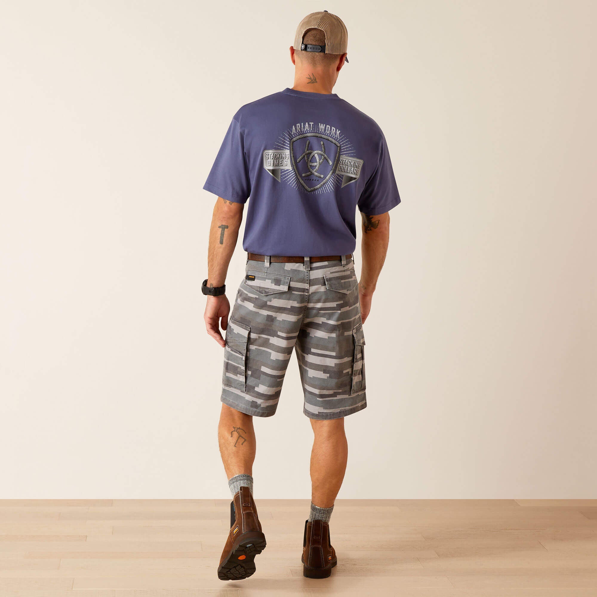 Ariat Rebar DuraStretch Made Tough Cargo 11" Short Men