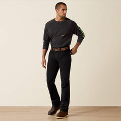 Ariat Rebar M5 Straight DuraStretch Washed Twill Dungaree Straight Leg Pant Men