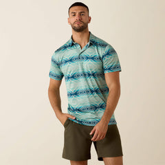 Ariat All Over Print Heathered Classic Fit Polo Men