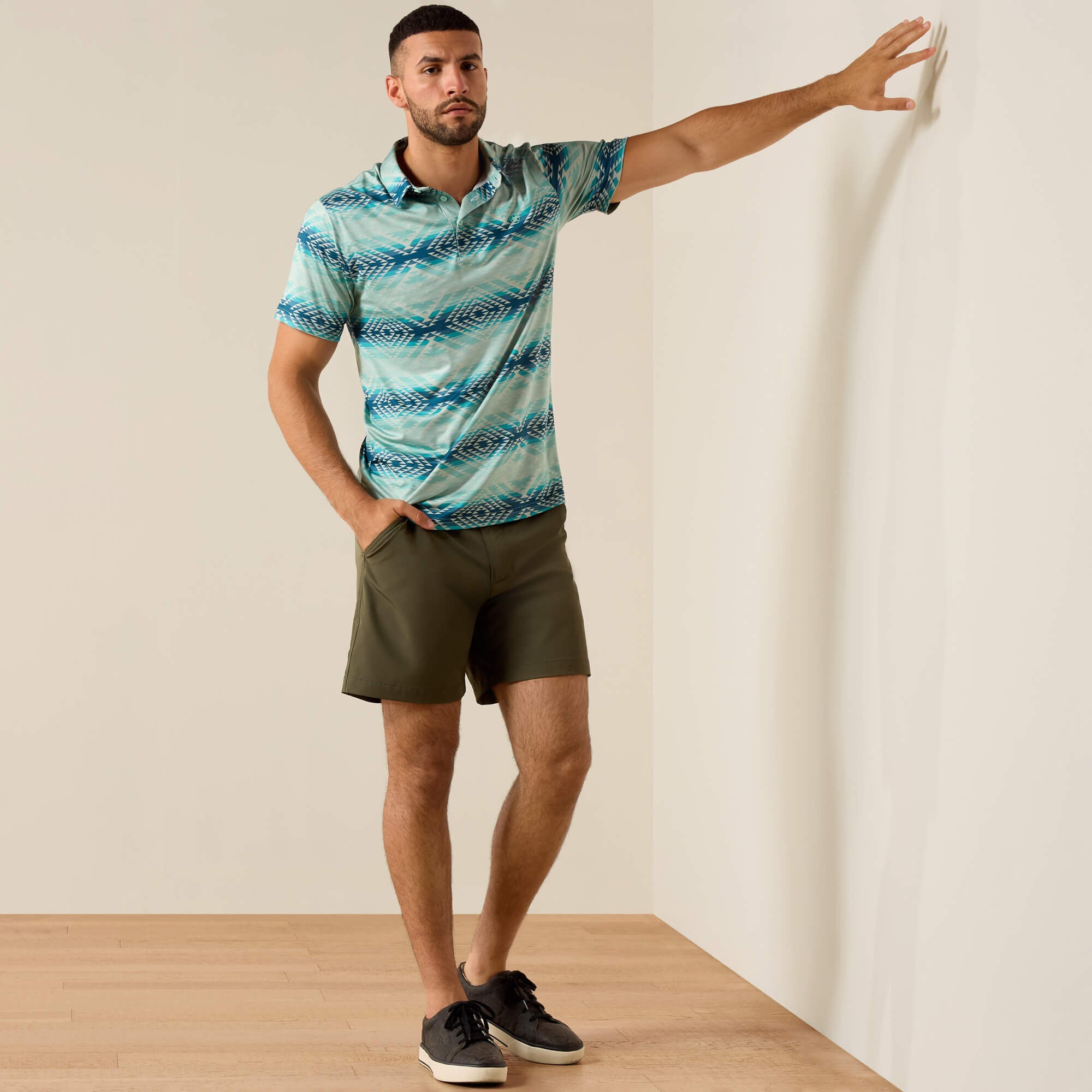 Ariat All Over Print Heathered Classic Fit Polo Men