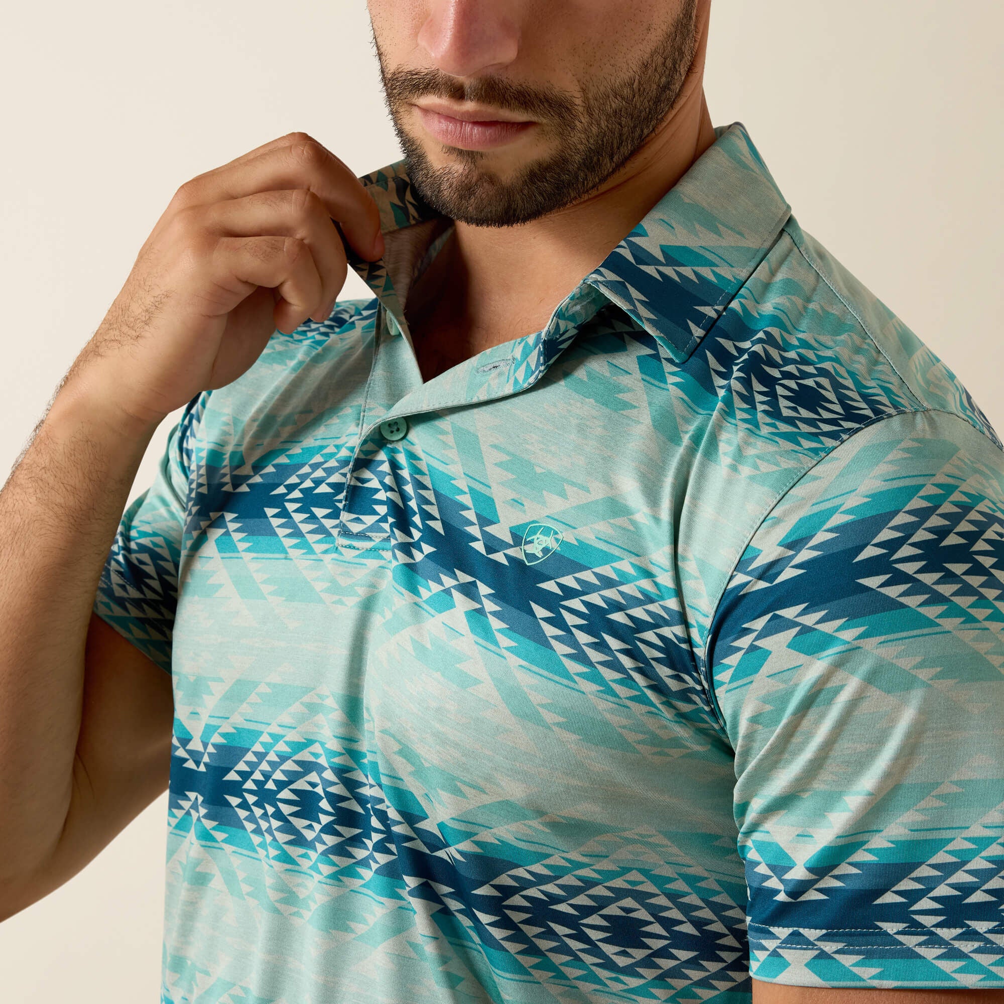 Ariat All Over Print Heathered Classic Fit Polo Men