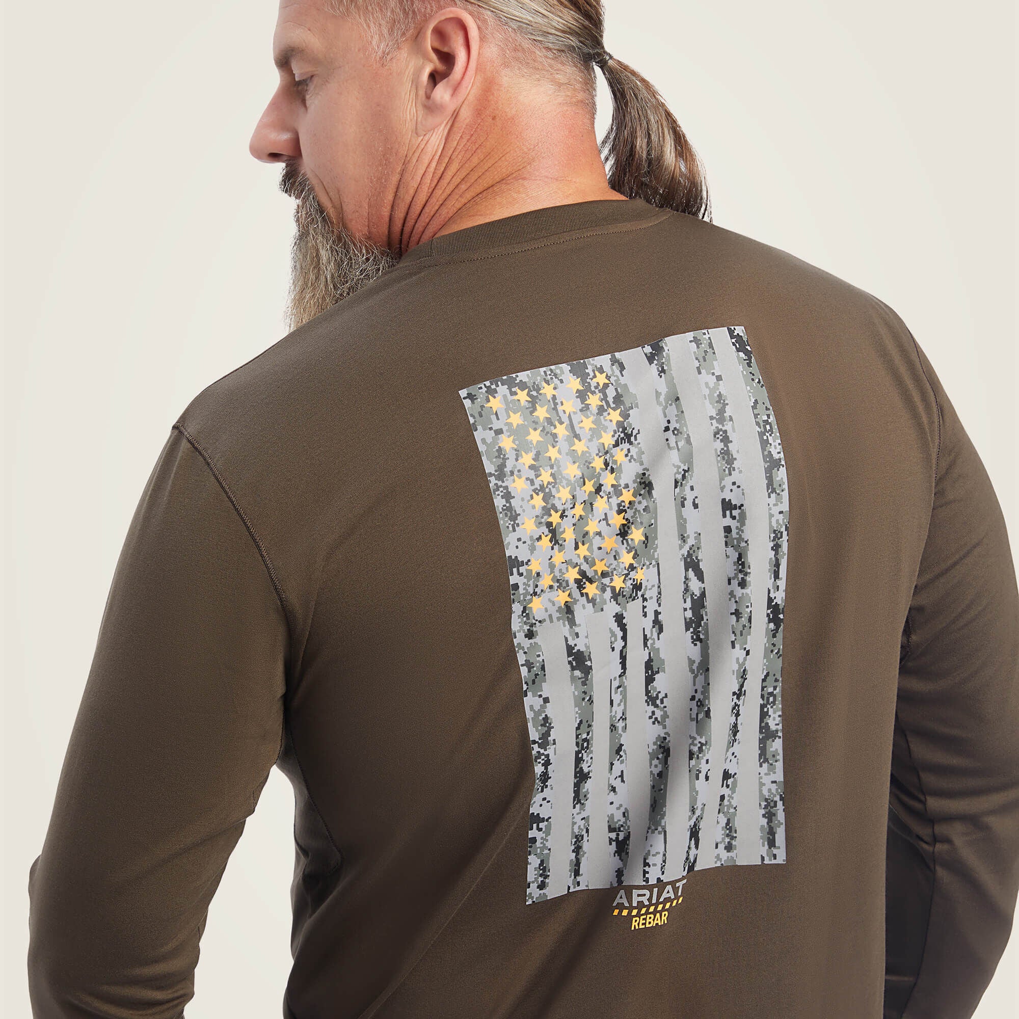 Ariat Rebar Workman Reflective Flag Graphic T-Shirt Men