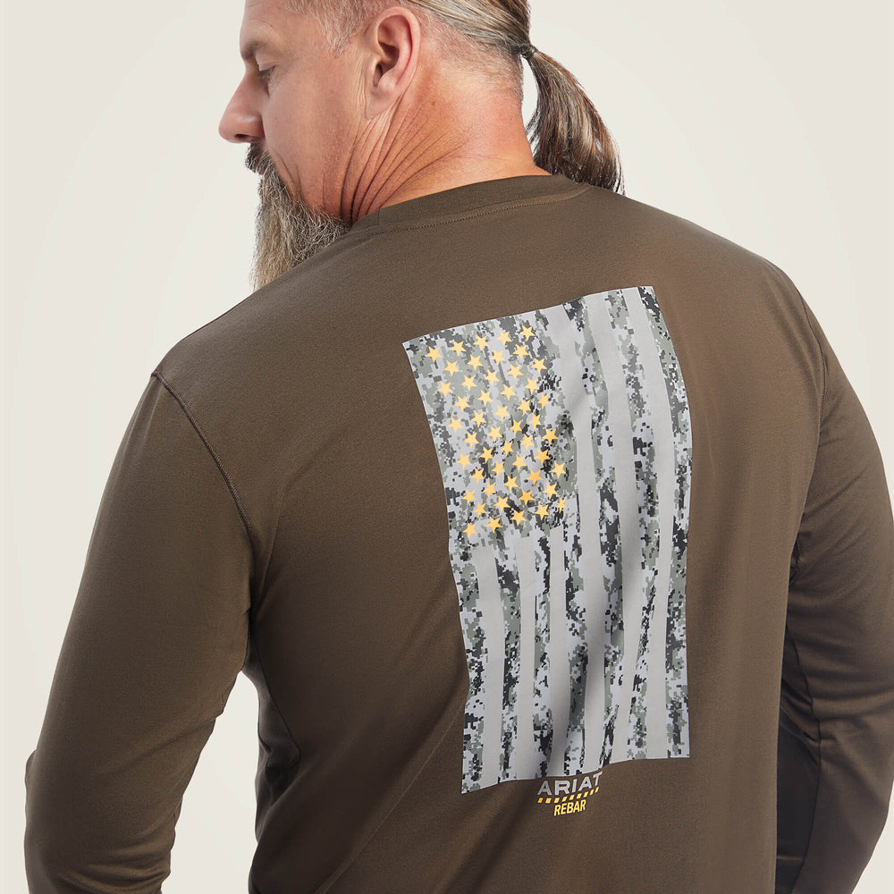 Ariat Rebar Workman Reflective Flag Graphic T-Shirt Men