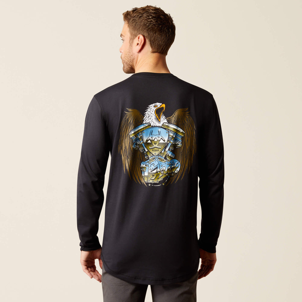 Ariat Rebar Workman Chrome Moto Eagle T-Shirt Men