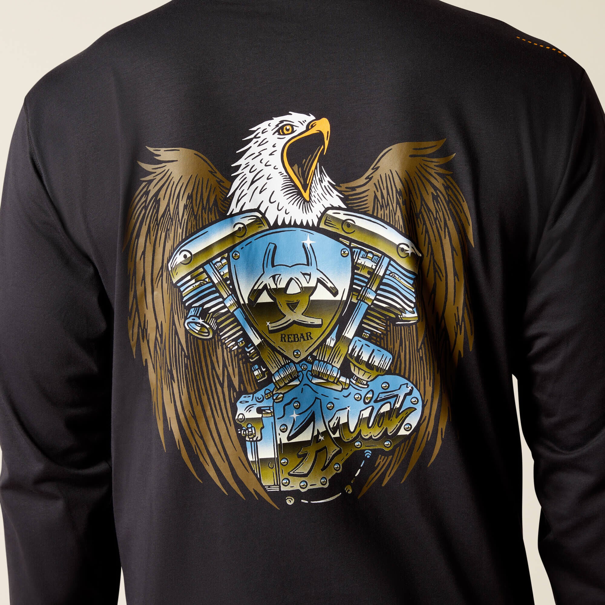 Ariat Rebar Workman Chrome Moto Eagle T-Shirt Men