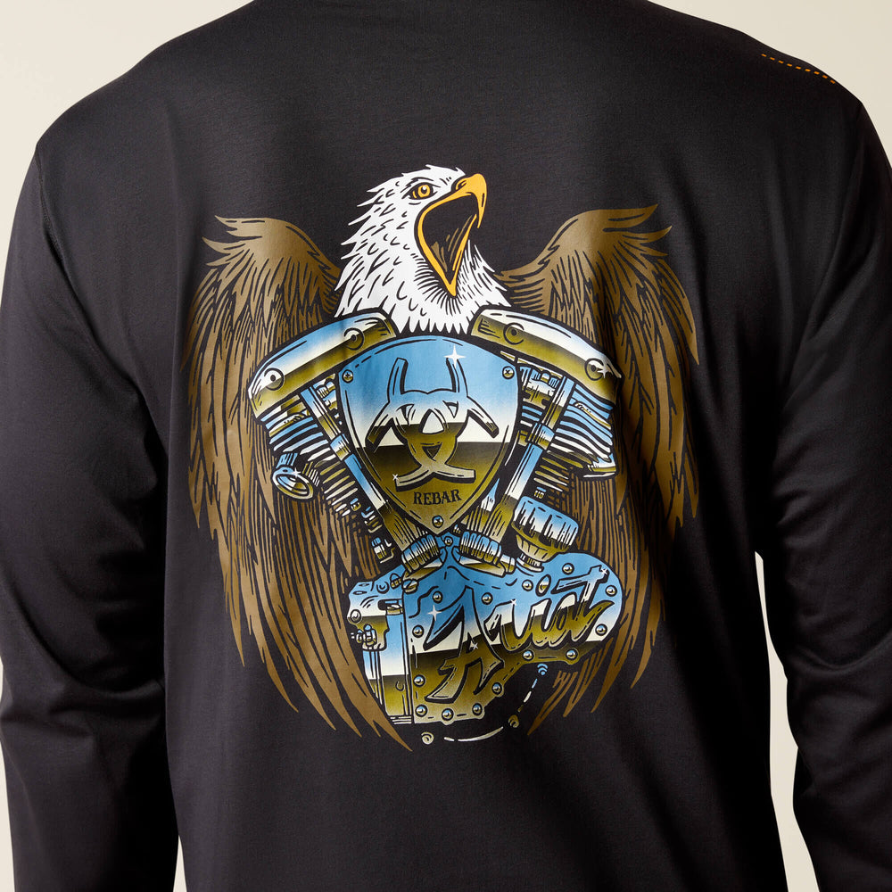 Ariat Rebar Workman Chrome Moto Eagle T-Shirt Men
