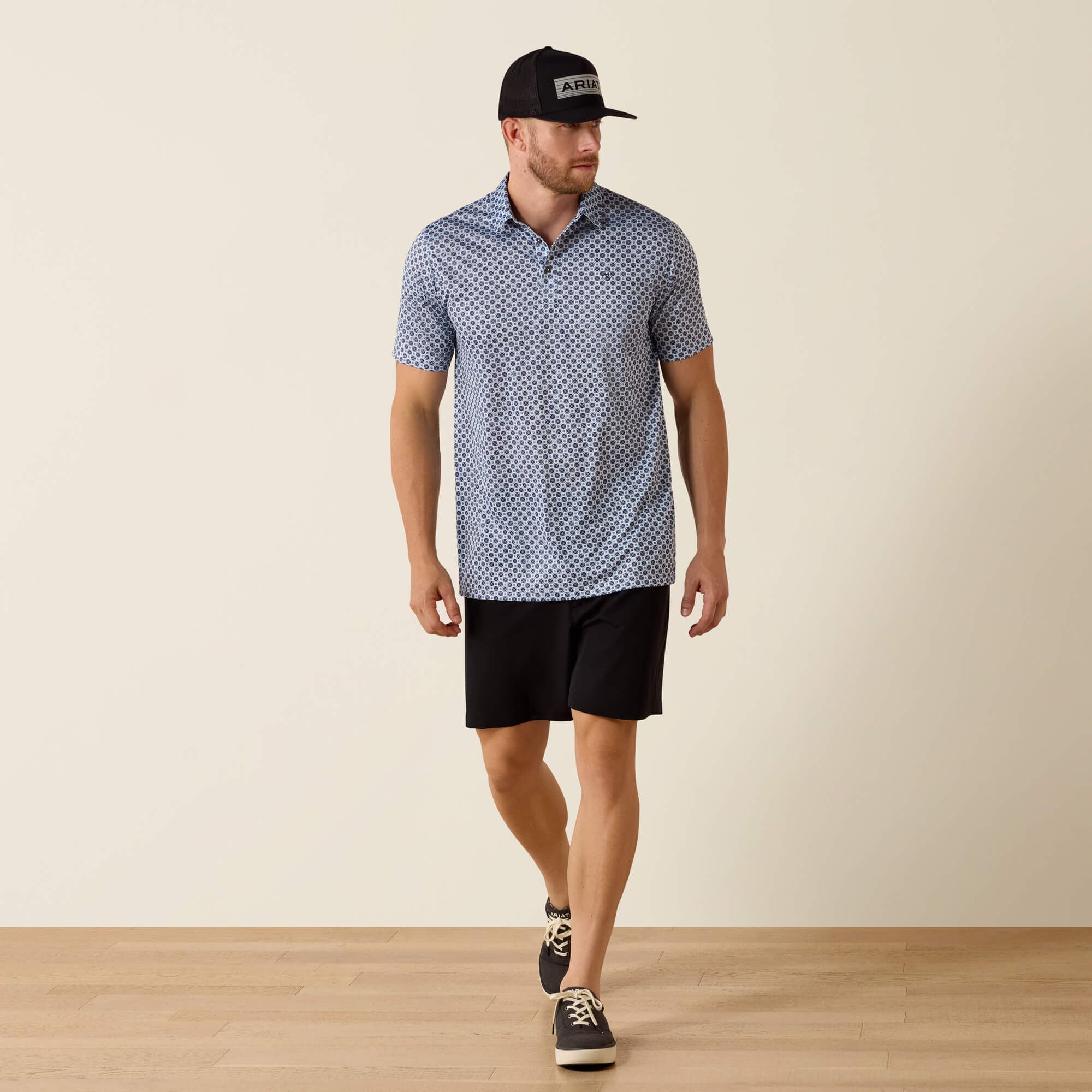 Ariat All Over Print Fitted Polo Men