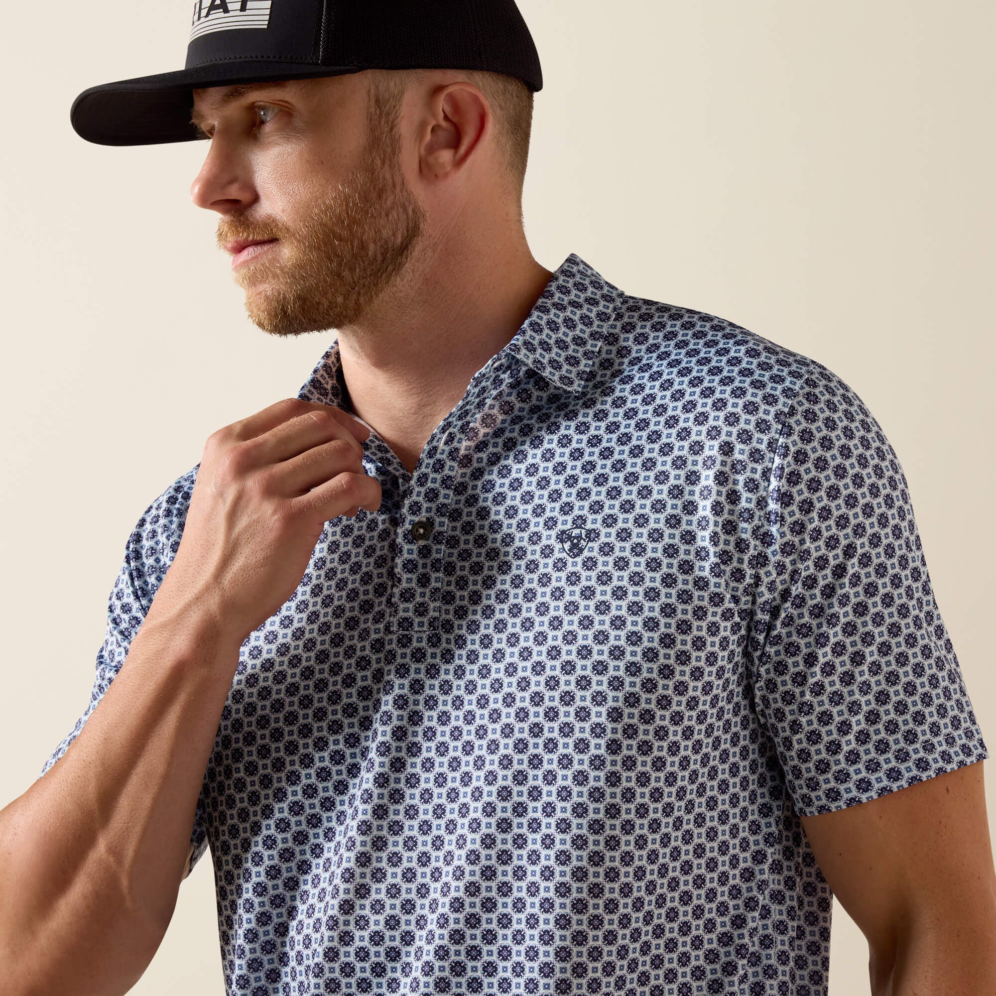 Ariat All Over Print Fitted Polo Men